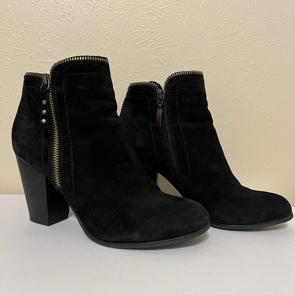 Black Suede Booties - Picture 2 of 5